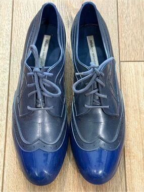 Melissa and Alexandre Herchcovitch Limited Black Oxford Rubber Shoes EUC